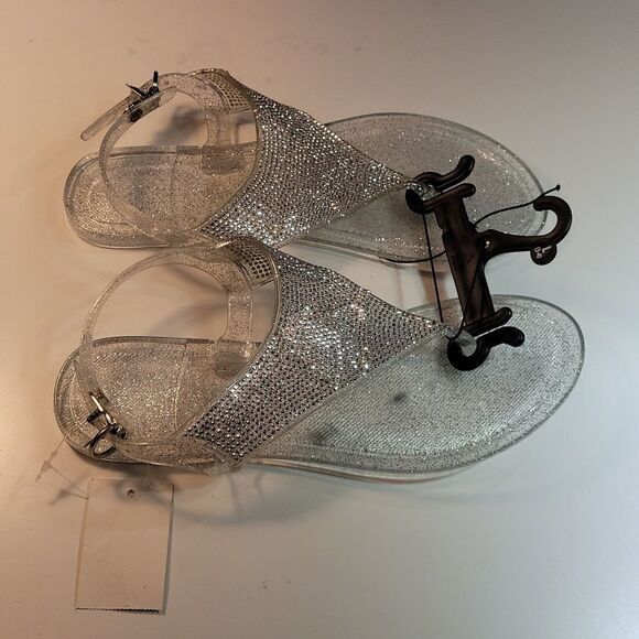 BRAND NEW RHINESTONES EMBELLISHMENTS JELLY CLEAR GLITTER SANDAL G1 - Picture 14 of 16